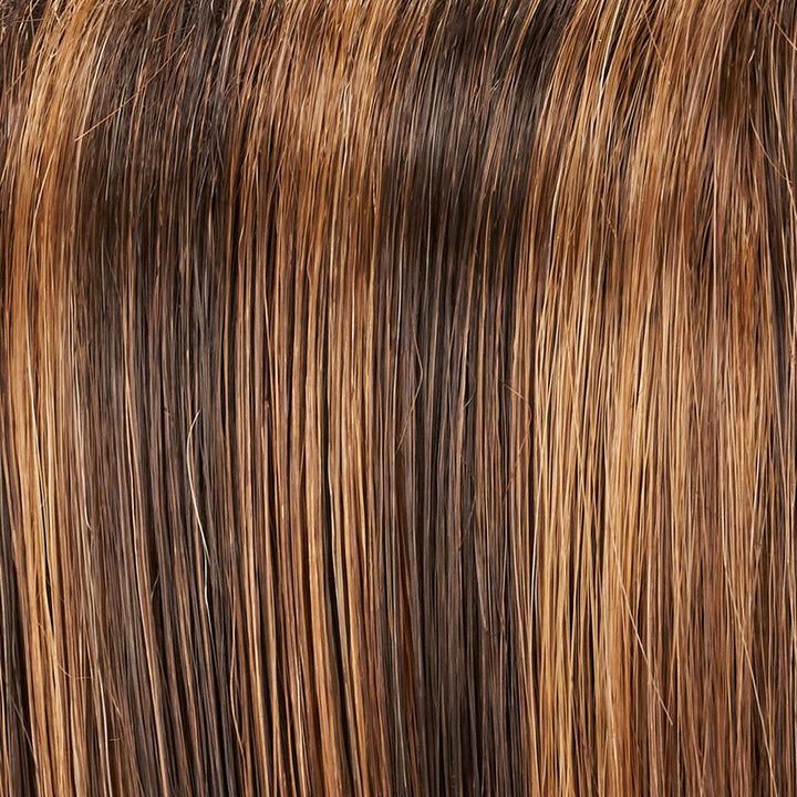 FS6/30/27 (Toffee Truffle) | Brown Med Red-Gold Med Red-Gold Blonde Blend w/ Med Red Gold Blonde Bold Highlights.