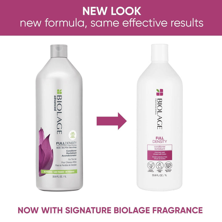 Biolage Full Density Shampoo and Conditioner Liter Duo Deal new formula and new packaging