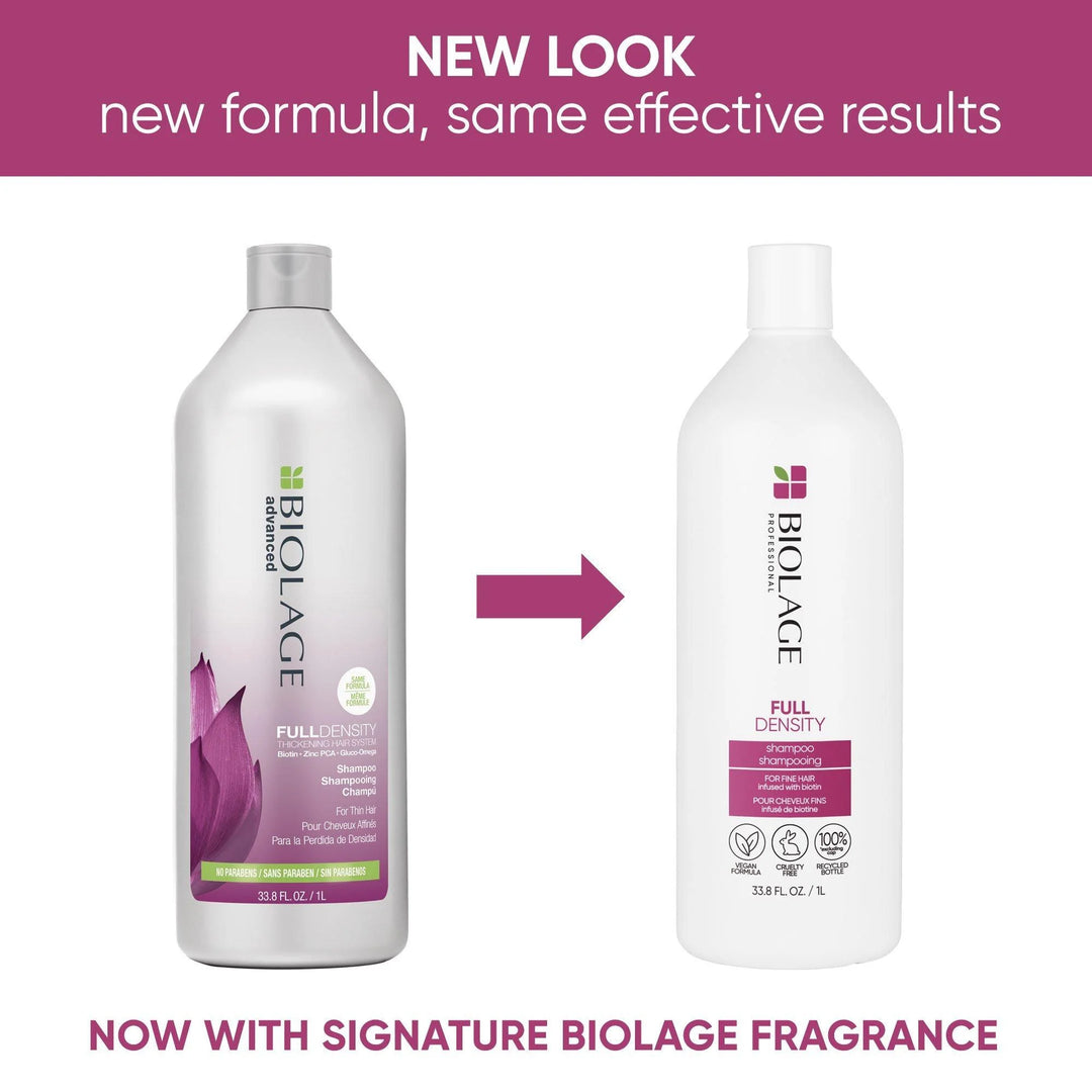 Biolage Full Density Shampoo and Conditioner Liter Duo Deal new packaging and new formula