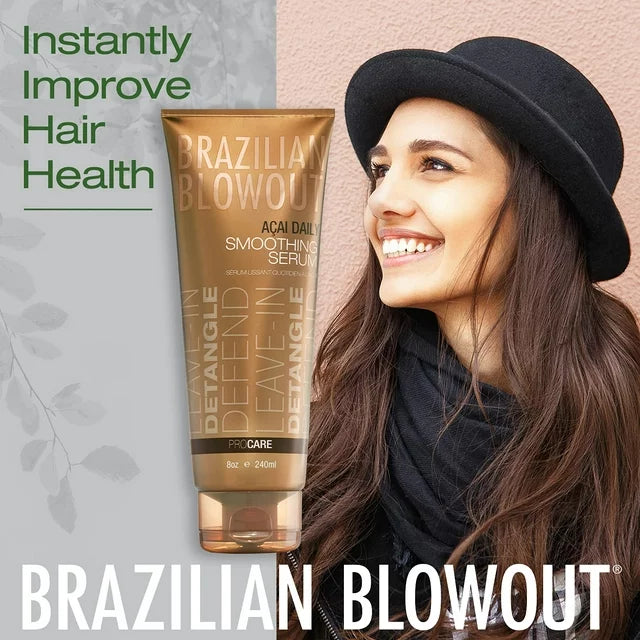 Brazilian Blowout Daily Smoothing Serum image of model after use
