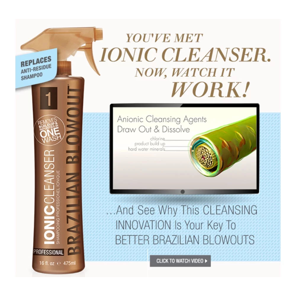 Brazilian Blowout Ionic Cleanser Step 1 image of benefits