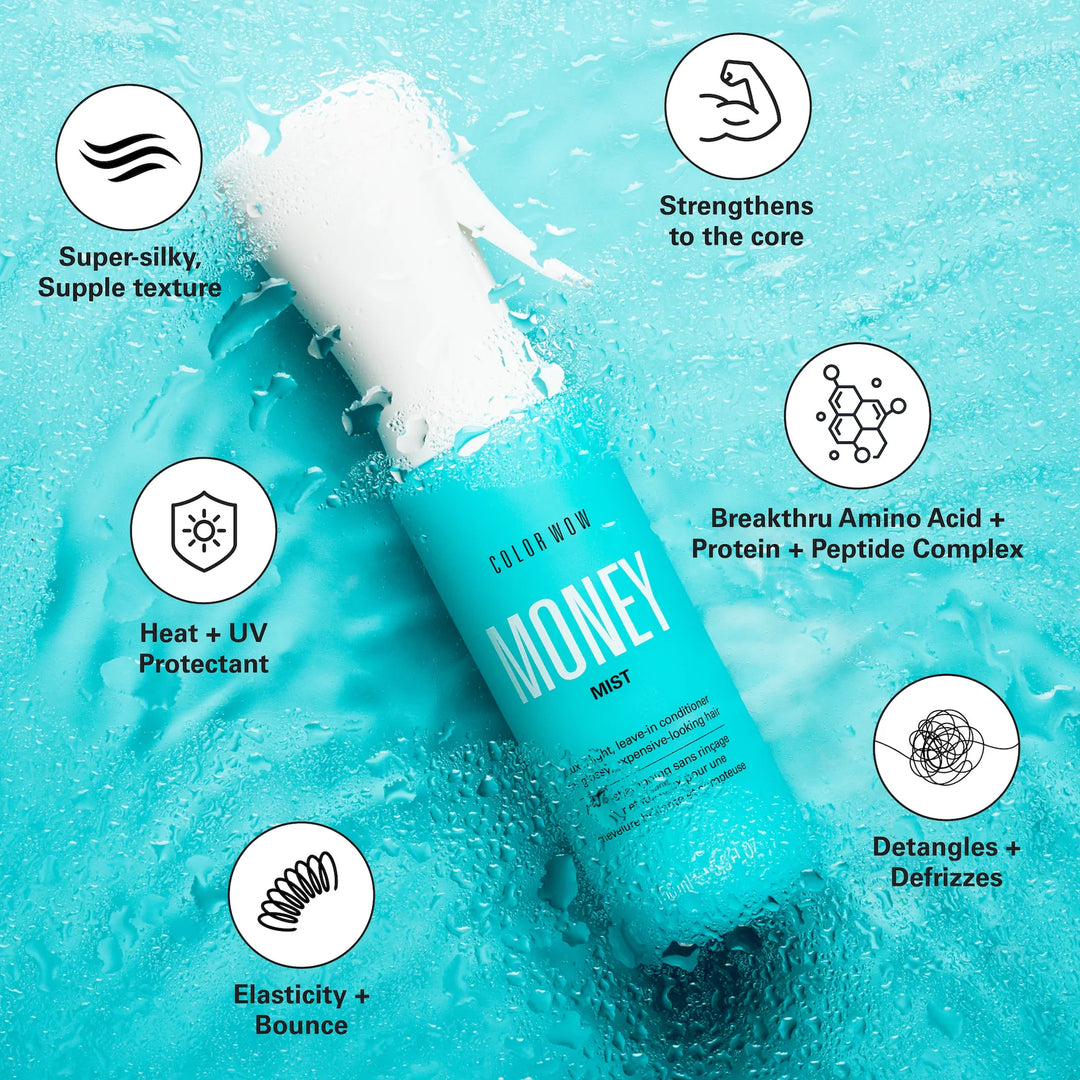 Color Wow Money Mist image of features and benefits
