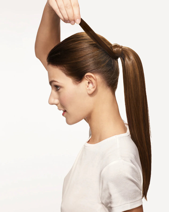 Hairdo Pony 18in Simply Straight Wrap around Pony Model How to side view