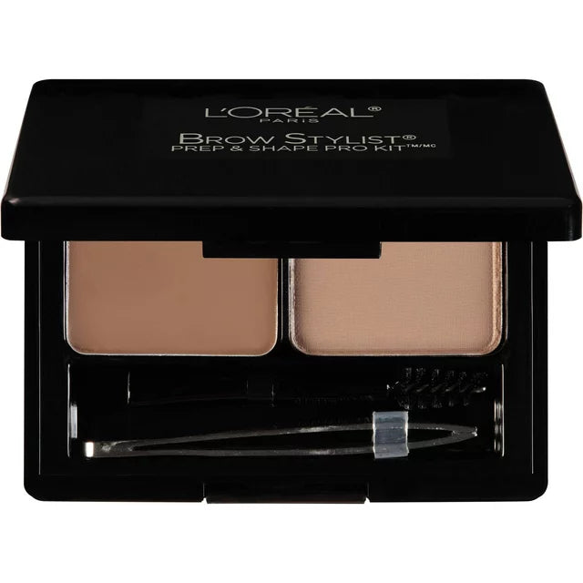 L'oreal Paris Brów Stylist Prep & Shape Pro Kit image of compact and light to medium colors