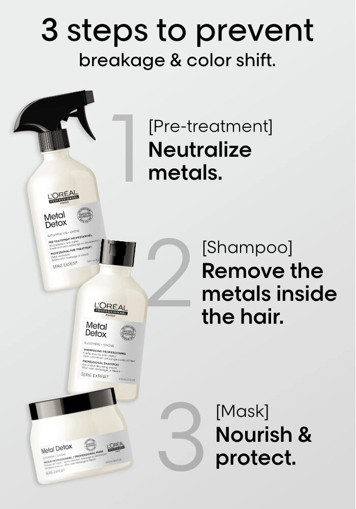 L'oreal Professional Serie Expert Metal Detox Shampoo image of 3 step program