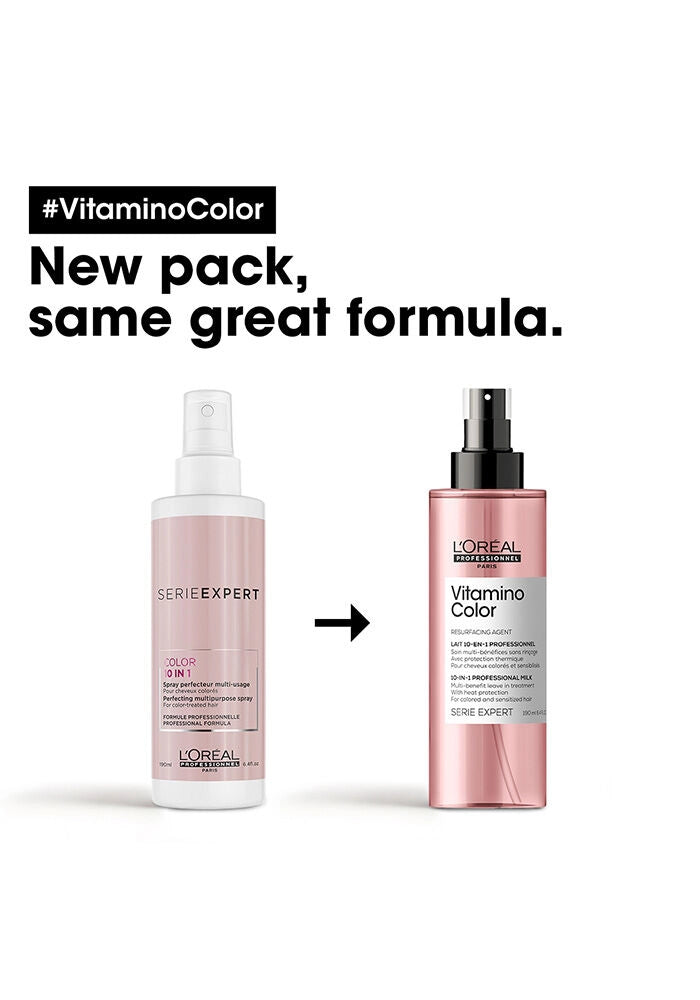 L'oreal Professional Serie Expert Resveratrol Vitamino Color 10 in 1 Perfecting Spray image of packaging update