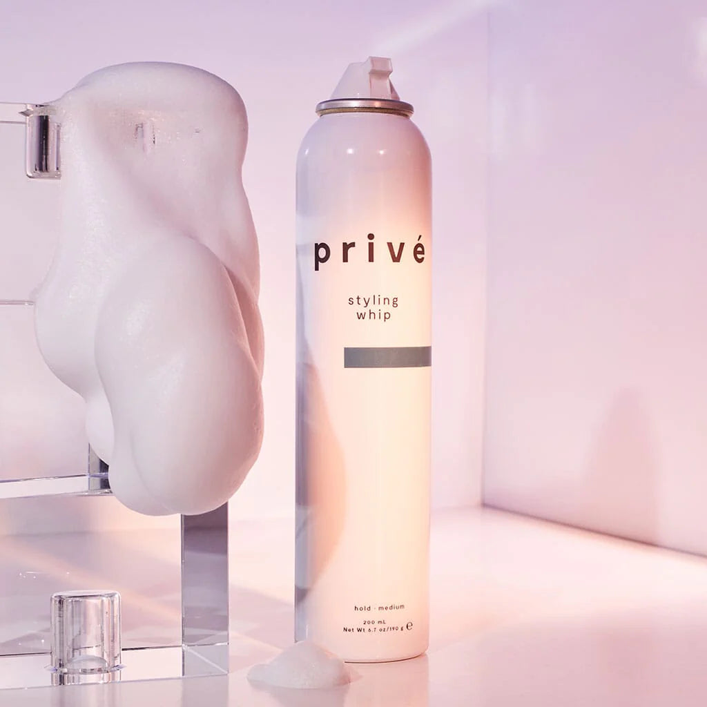 Prive Styling Whip image of styling whip and 6.7 oz bottle