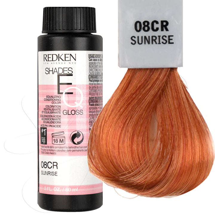 Redken Shades EQ color swatch 08cr Sunrise