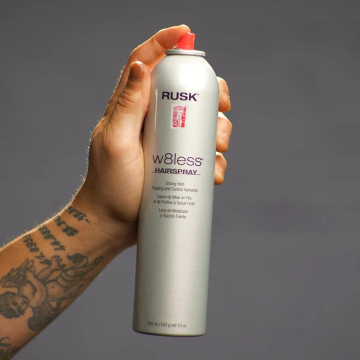 Rusk W8less Weightless Strong Hold Hairspray 10 oz bottle