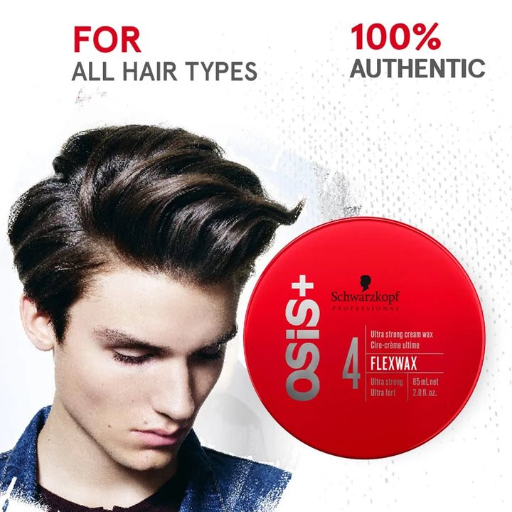 Schwarzkopf Professional OSIS Flexwax Texture Ultra Strong Cream Wax model after use
