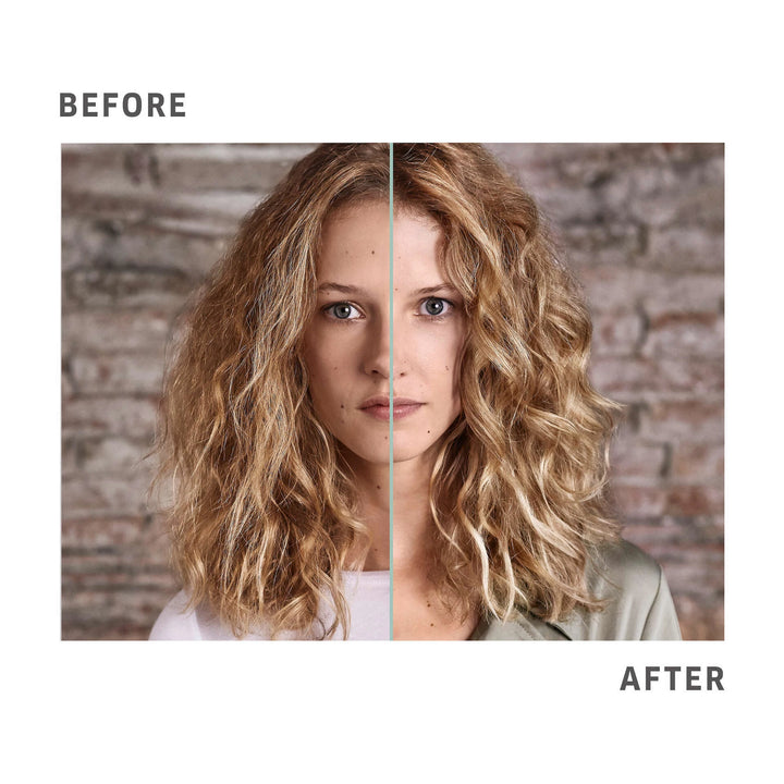 Wella Nutricurls Milky Waves Nourishing Spray model after use caucasian