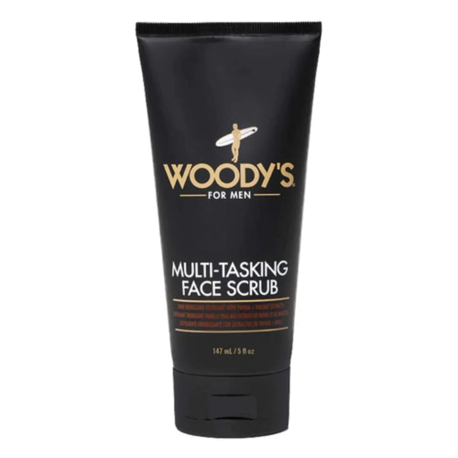Woody's Multi-Tasking Face Scrub image of 5 oz bottle