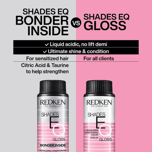 Redken Shades EQ Bonder Inside vs Traditional Gloss