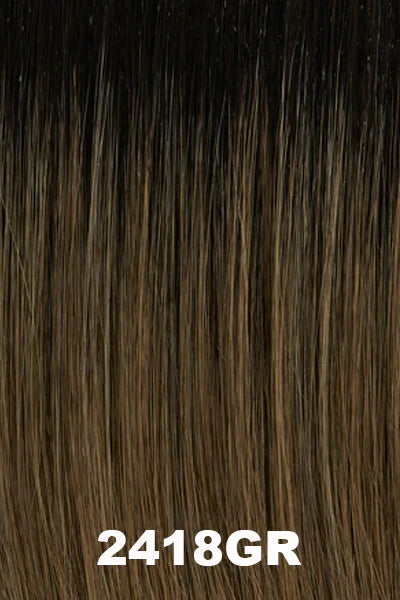 2418GR |Medium Ash Brown w/ subtle Dark Gold highlights and Gradient Root