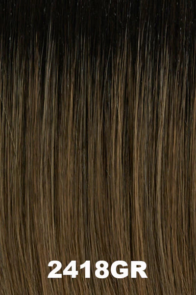 2418GR |Medium Ash Brown w/ subtle Dark Gold highlights and Gradient Root