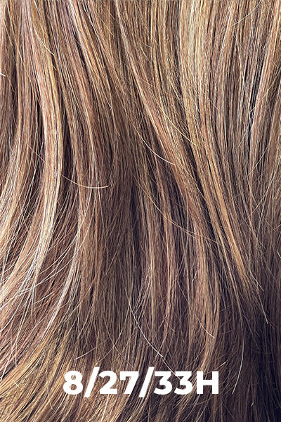 8/27/33H | Medium Brown w/ Gold Blonde Strawberry & Auburn Highlights