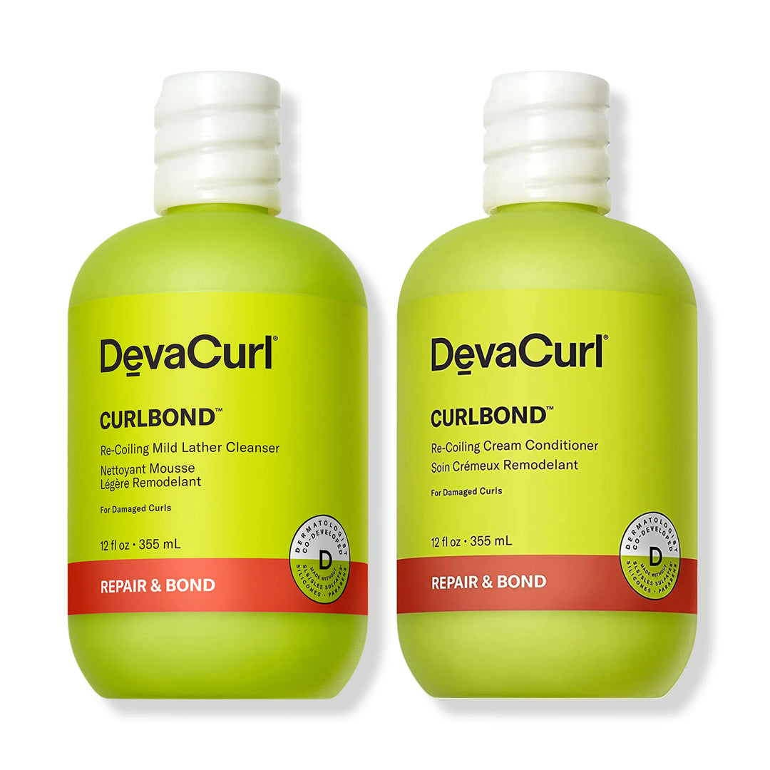 Deva Curl Curl Bond Recoiling Mild Lather Cleanser and Cream Conditioner Duo