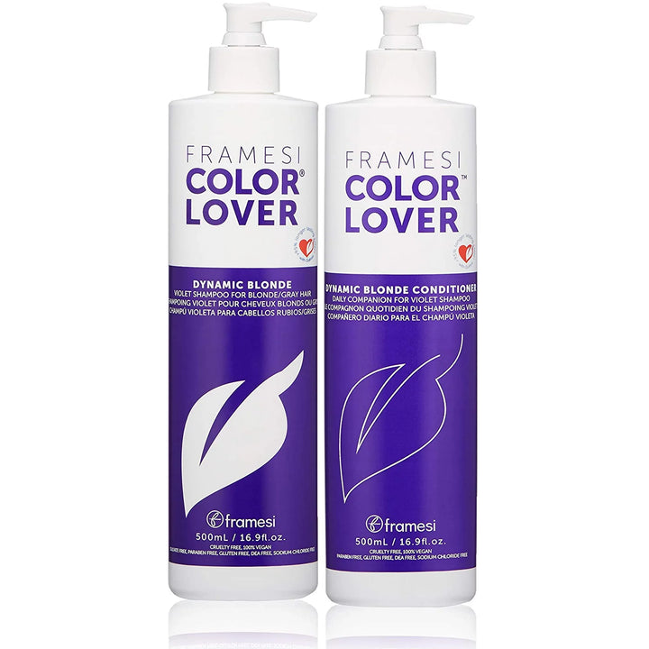 Framesi Color Lover Dynamic Blonde Violet Shampoo and Conditioner Duo Deal 16.9 oz set