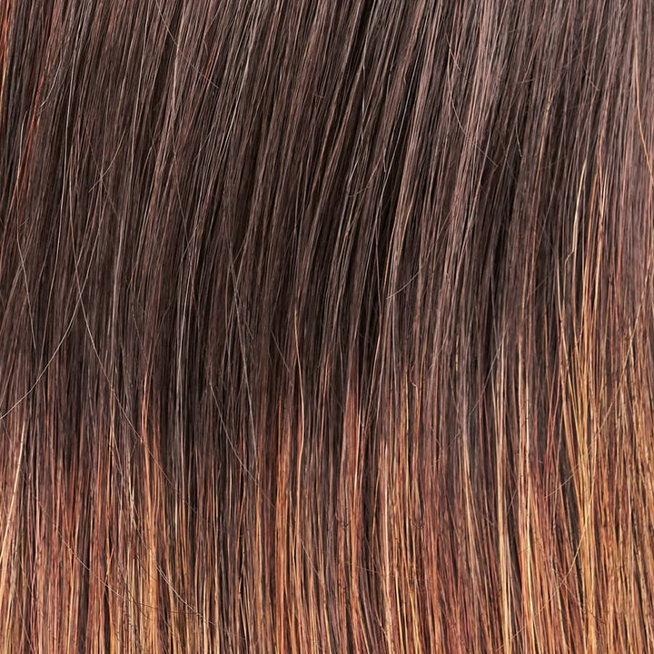 S4-28/32RO (Sunrise) | Rich dark roots blending to bright auburn ends.