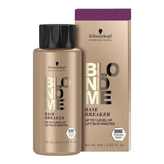 Schwarzkopf Blond Me Base Breaker bottle and packaging on a white background