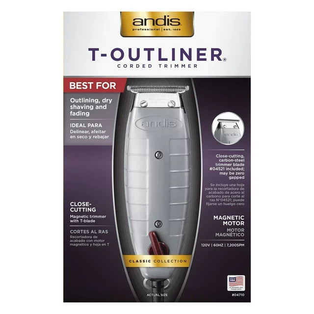 andis t outliner corded trimmer front of box