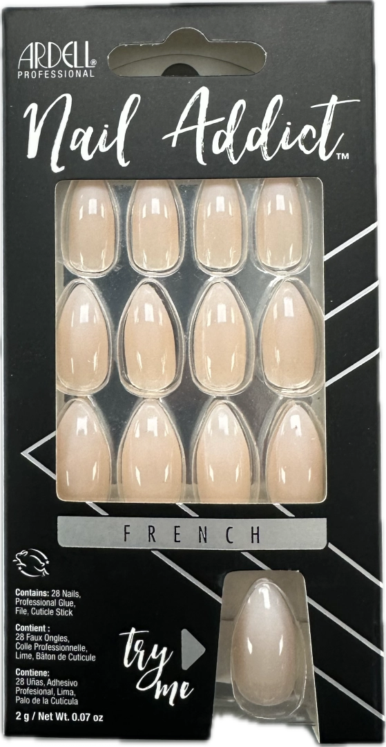 Ardell Nail Addict French Artificial Nail Set French Ombre Fade image of nails with try me