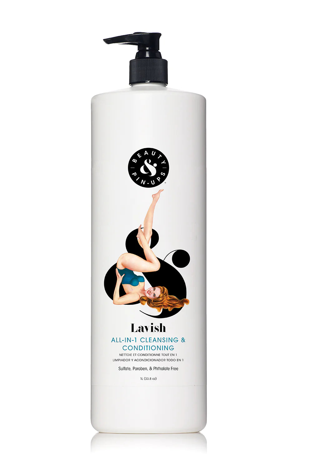 Beauty & Pin Ups Lavish All-In-One Cleansing and Conditioning image of 33.8 oz bottle