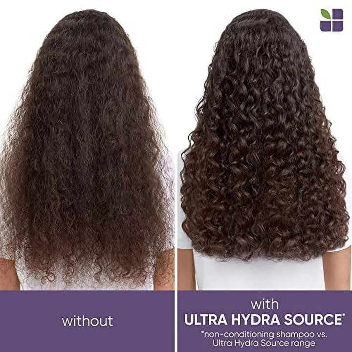 Biolage Hydrasource Shampoo image of before and after model