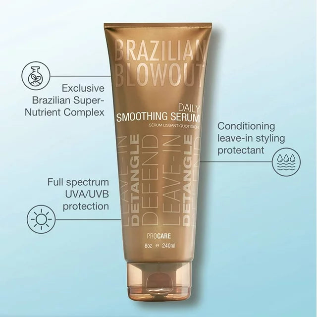 Brazilian Blowout Daily Smoothing Serum image of product benefits