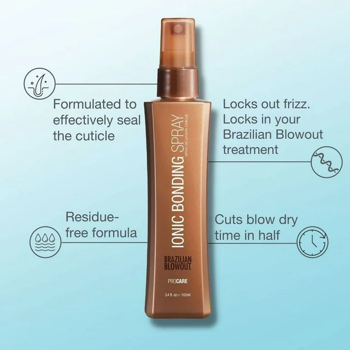 Brazilian Blowout Ionic Bonding Spray 3.4 oz product features and benefits