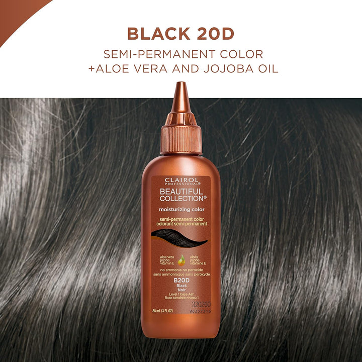 Clairol Professional Beauty Collection Semi-Permanent Moisturizing Color black b20d