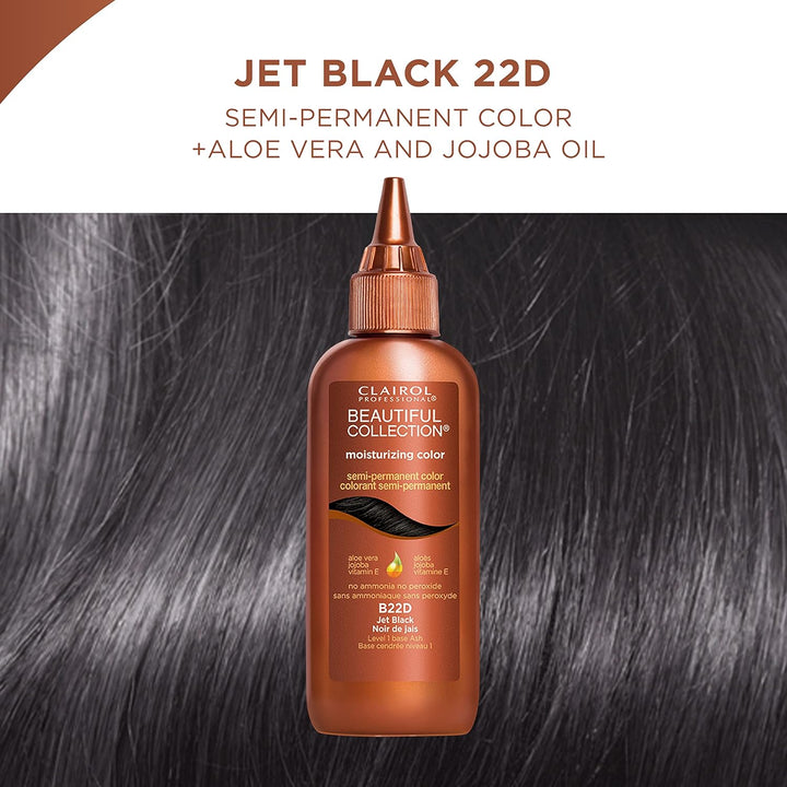 Clairol Professional Beauty Collection Semi-Permanent Moisturizing Color jet black b22d