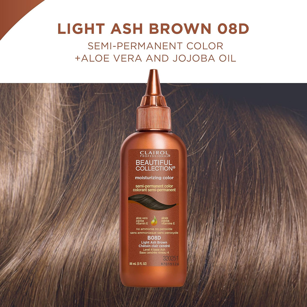 Clairol Professional Beauty Collection Semi-Permanent Moisturizing Color light ash brown b08d