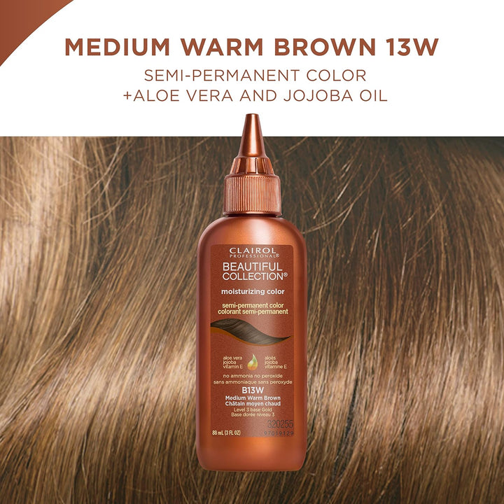 Clairol Professional Beauty Collection Semi-Permanent Moisturizing Color medium warm brown b13w
