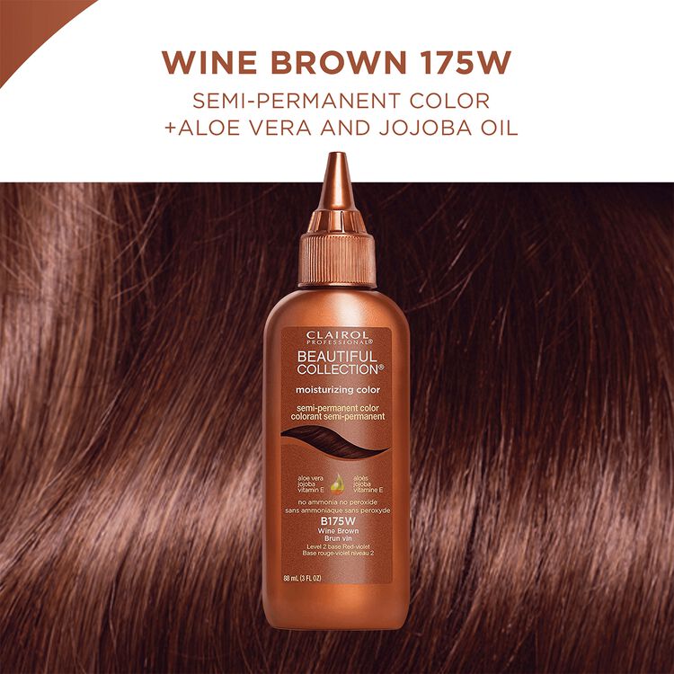 Clairol Professional Beauty Collection Semi-Permanent Moisturizing Color wine brown 175w