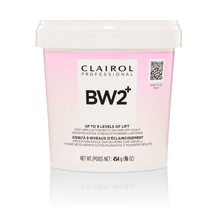 Clairol Professional BW2+ hair lightener packaging on a white background