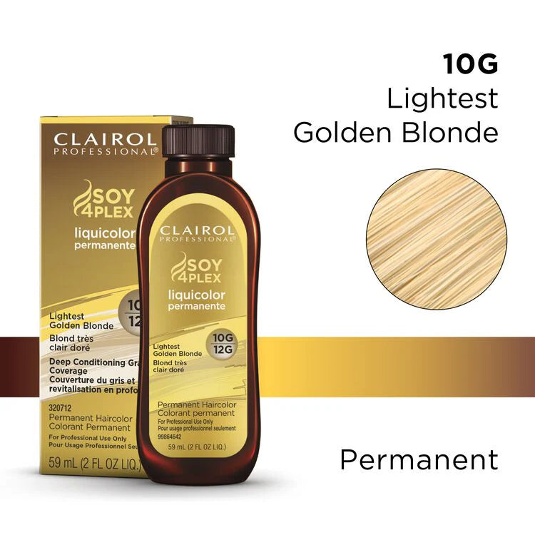 Clairol Professional Soy4Plex Liquicolor Permanent Hair Color 10g lightest golden blonde