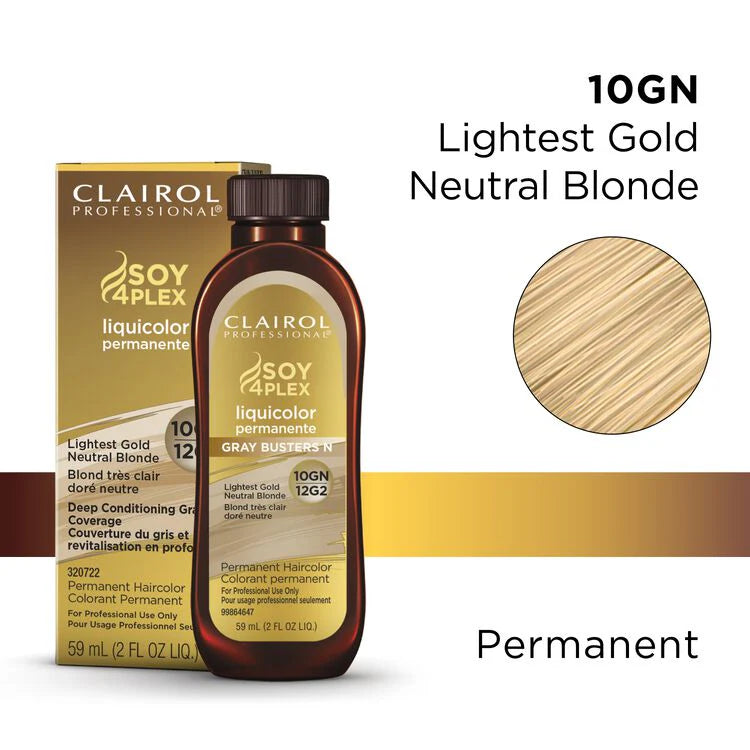 Clairol Professional Soy4Plex Liquicolor Permanent Hair Color 10gn lightest gold neutral blonde