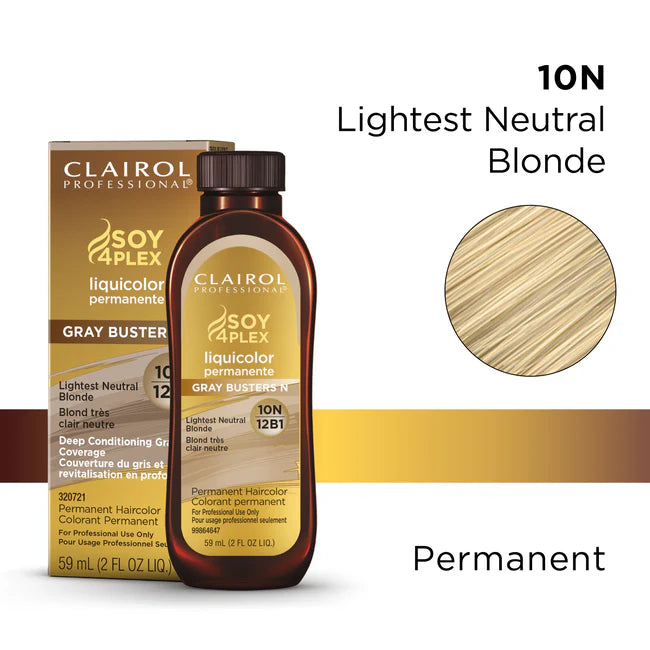 Clairol Professional Soy4Plex Liquicolor Permanent Hair Color 10n lightest neutral blonde