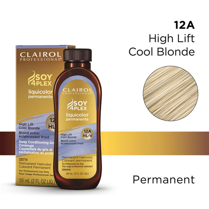 Clairol Professional Soy4Plex Liquicolor Permanent Hair Color 12a high lift cool blonde