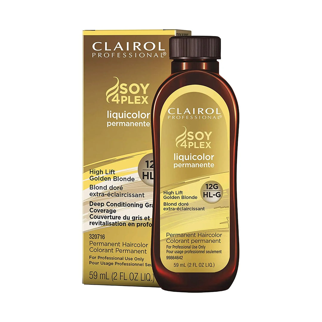 Clairol Professional Soy4Plex Liquicolor Permanent Hair Color 12g high lift golden blonde