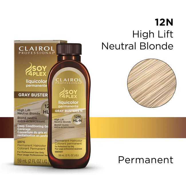 Clairol Professional Soy4Plex Liquicolor Permanent Hair Color 12n high lift neutral blonde