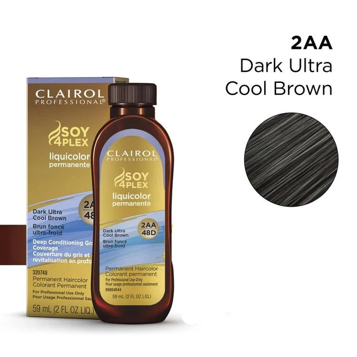 Clairol Professional Soy4Plex Liquicolor Permanent Hair Color 2aa dark ultra cool brown