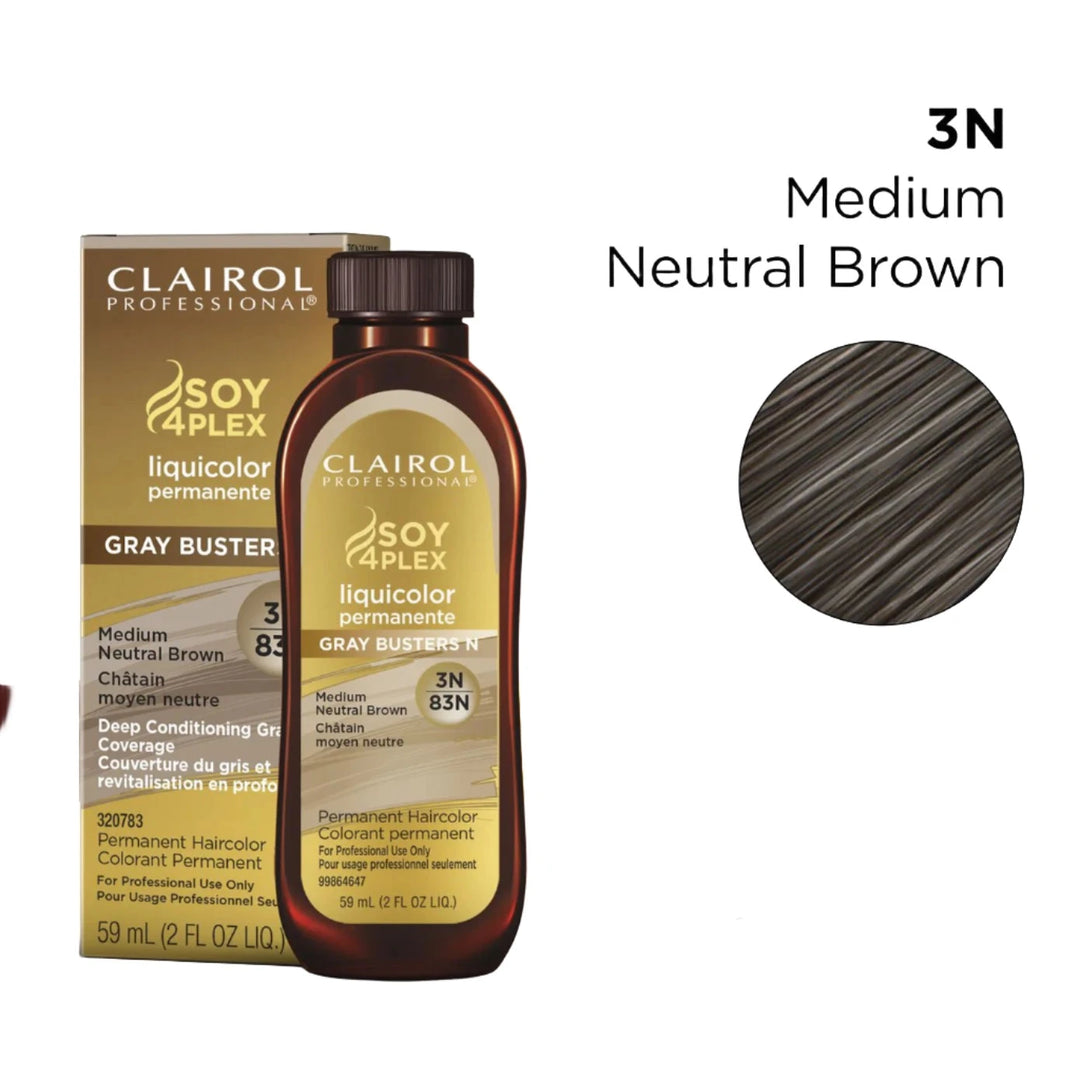 Clairol Professional Soy4Plex Liquicolor Permanent Hair Color image of 3n medium neutral brown