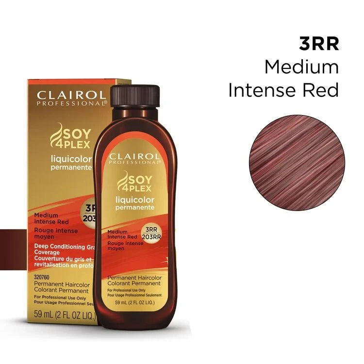 Clairol Professional Soy4Plex Liquicolor Permanent Hair Color 3rr medium intense red