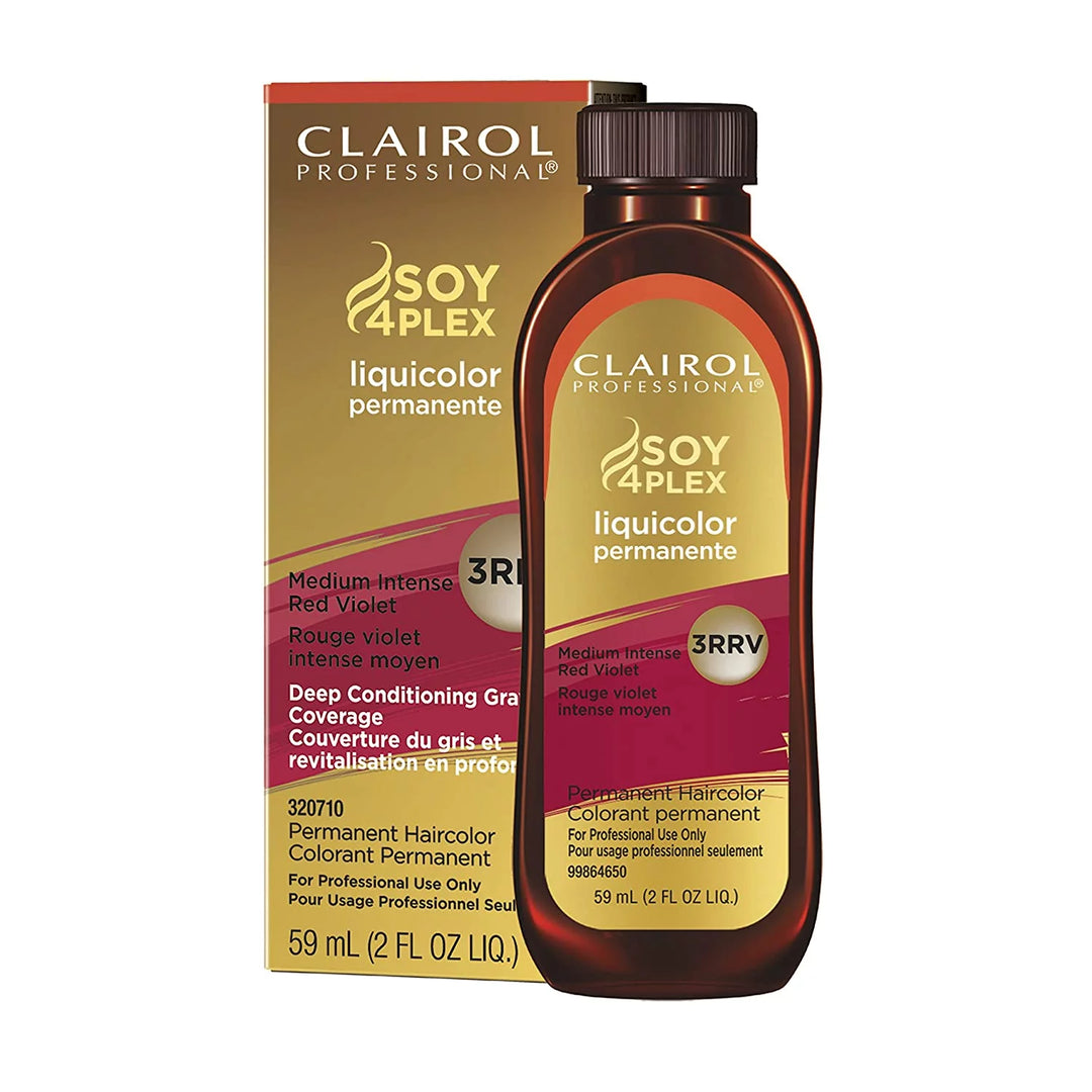 Clairol Professional Soy4Plex Liquicolor Permanent Hair Color 3rrv medium intense red violet