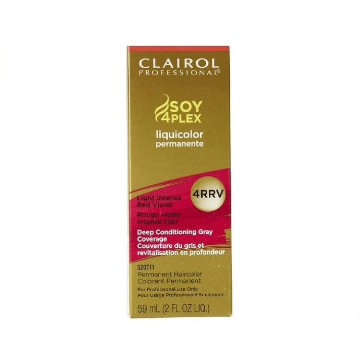 Clairol Professional Soy4Plex Liquicolor Permanent Hair Color 4rrv light intense red violet