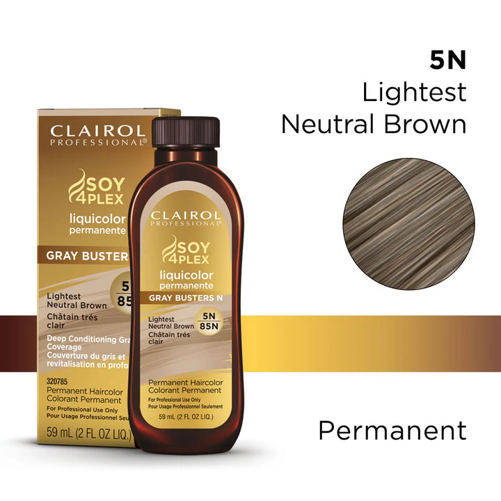 Clairol Professional Soy4Plex Liquicolor Permanent Hair Color 5n lightest neutral brown