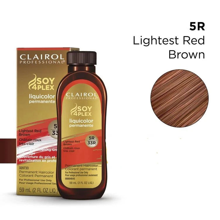 Clairol Professional Soy4Plex Liquicolor Permanent Hair Color 5r lightest red brown