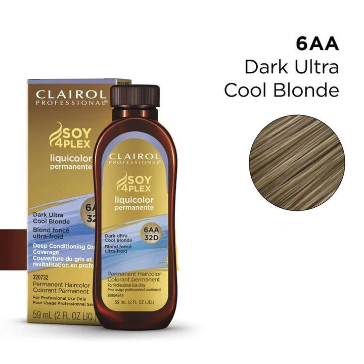 Clairol Professional Soy4Plex Liquicolor Permanent Hair Color 6aa dark ultra cool blonde